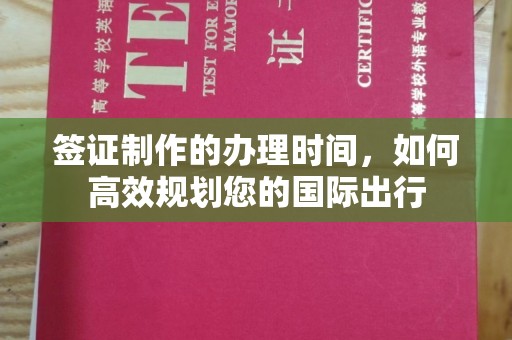 长安签证制作的办理时间，如何高效规划您的国际出行